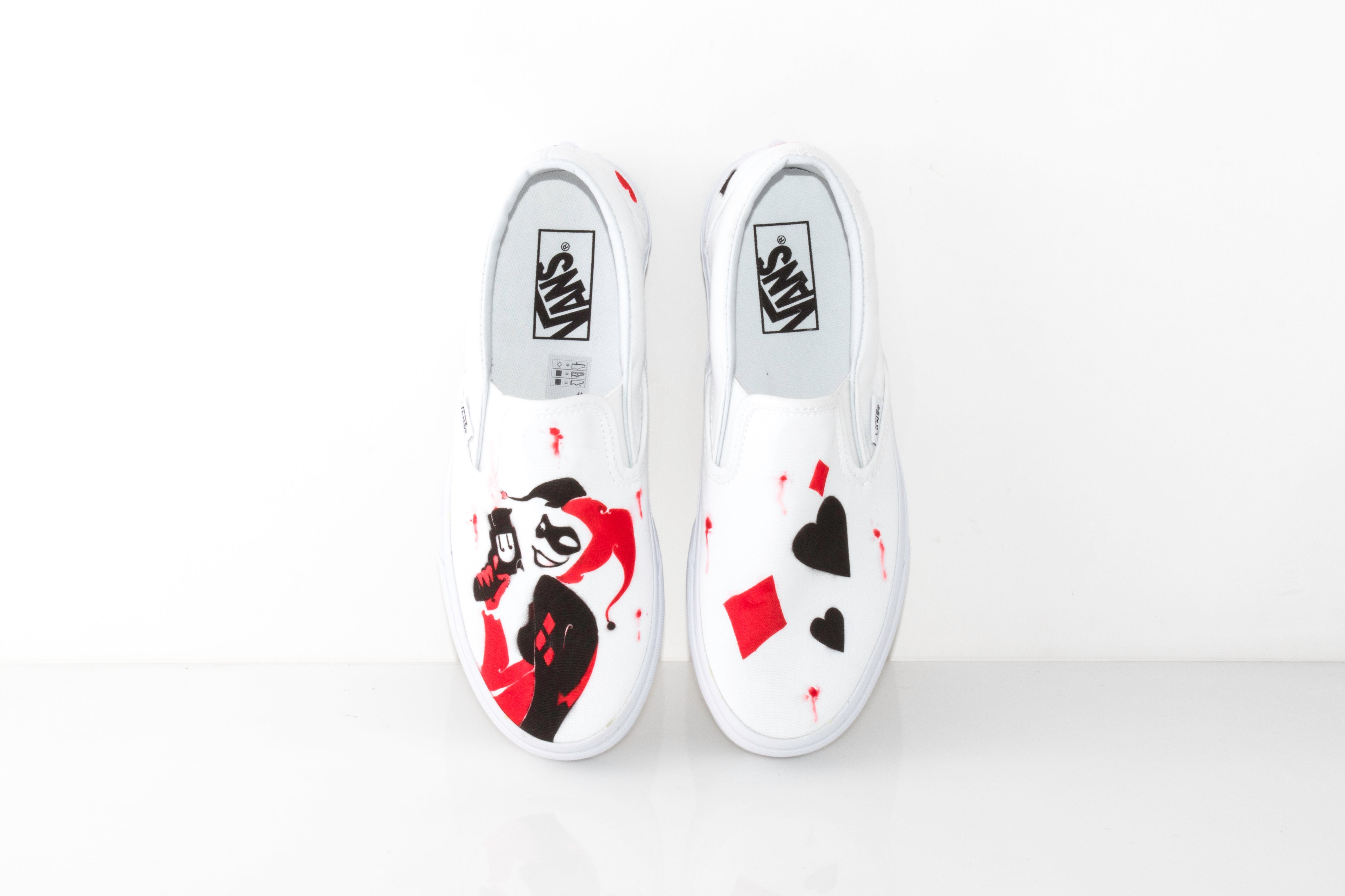 harley quinn custom vans joker 