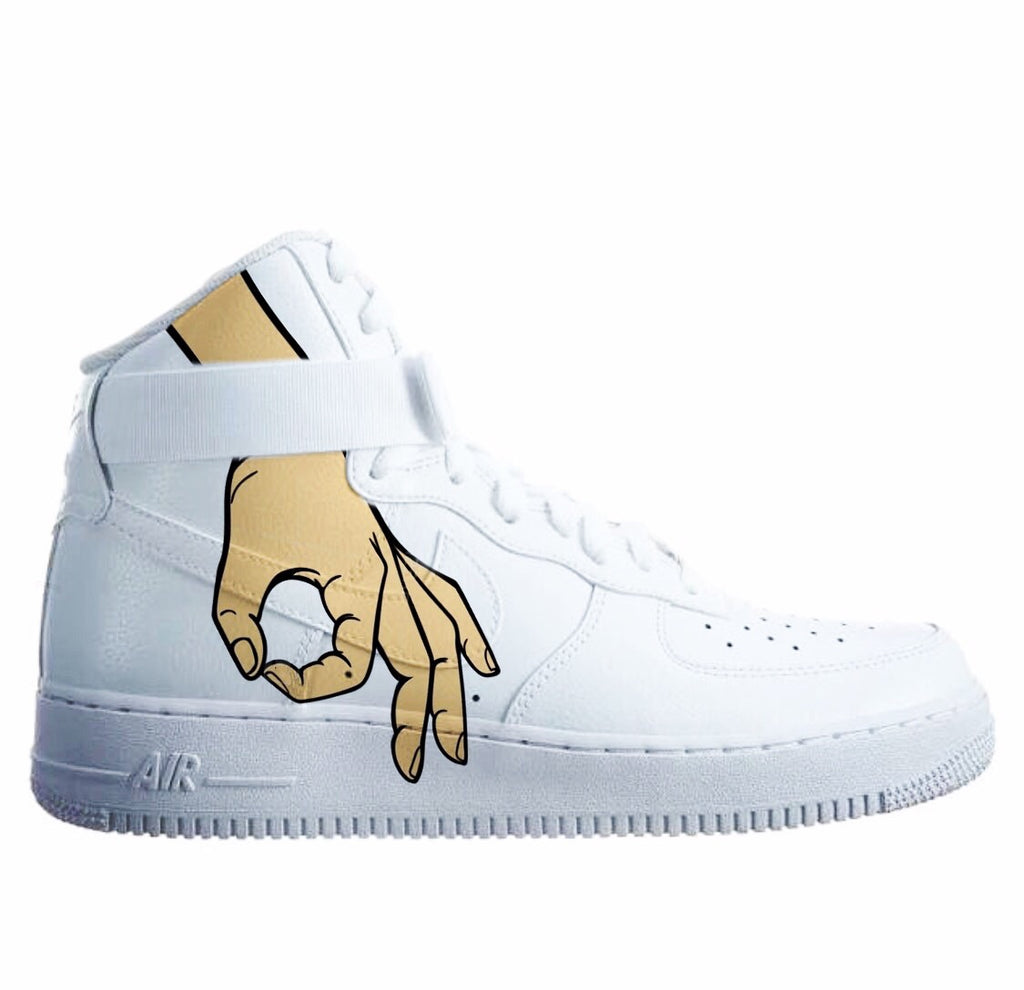 white air force ones designs