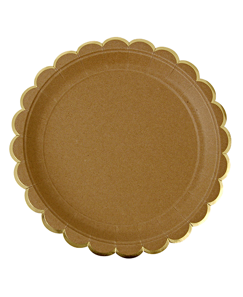 brown paper plates