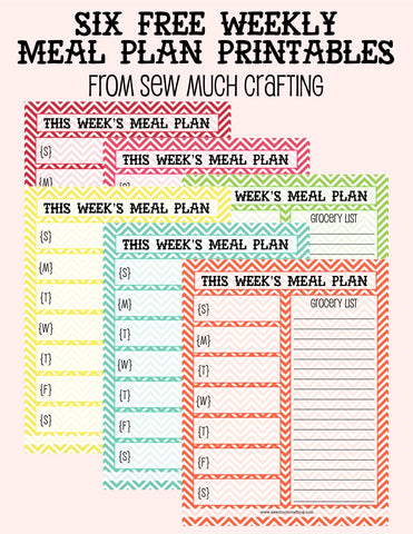 free meal planning printables
