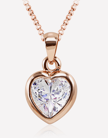 Heart Crystal Pendant Necklace