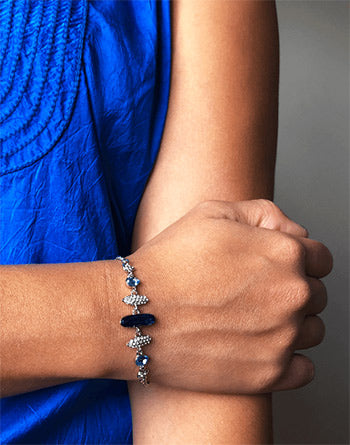 Round Blue Crystal Bracelet