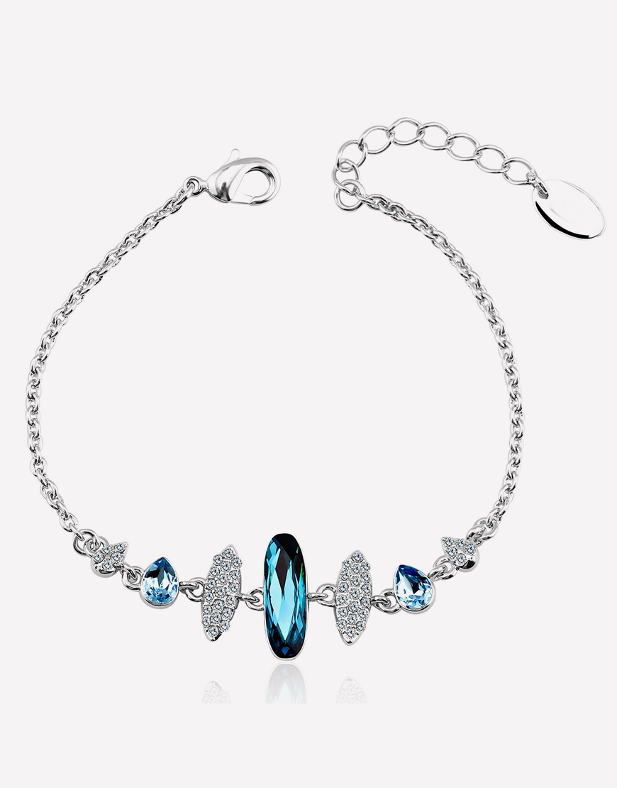 Round Blue Crystal Bracelet