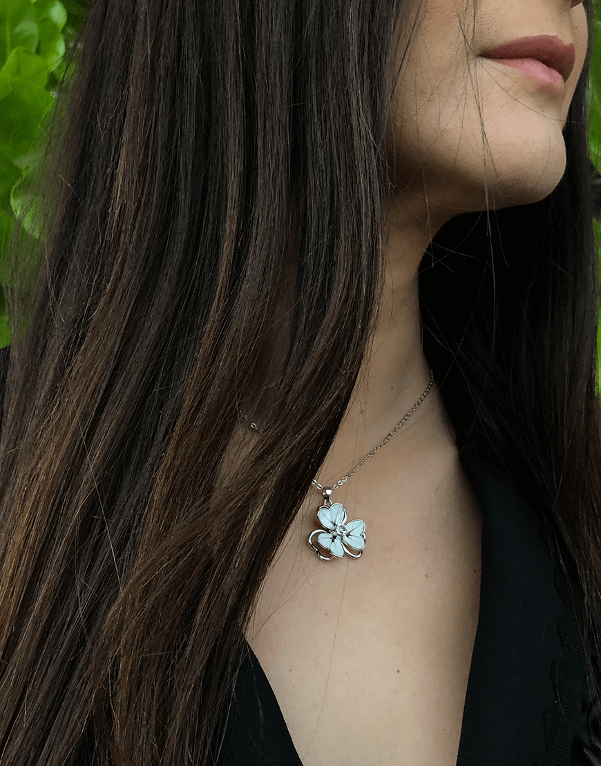 Flower Crystal Necklace Made with Austrian Crystals