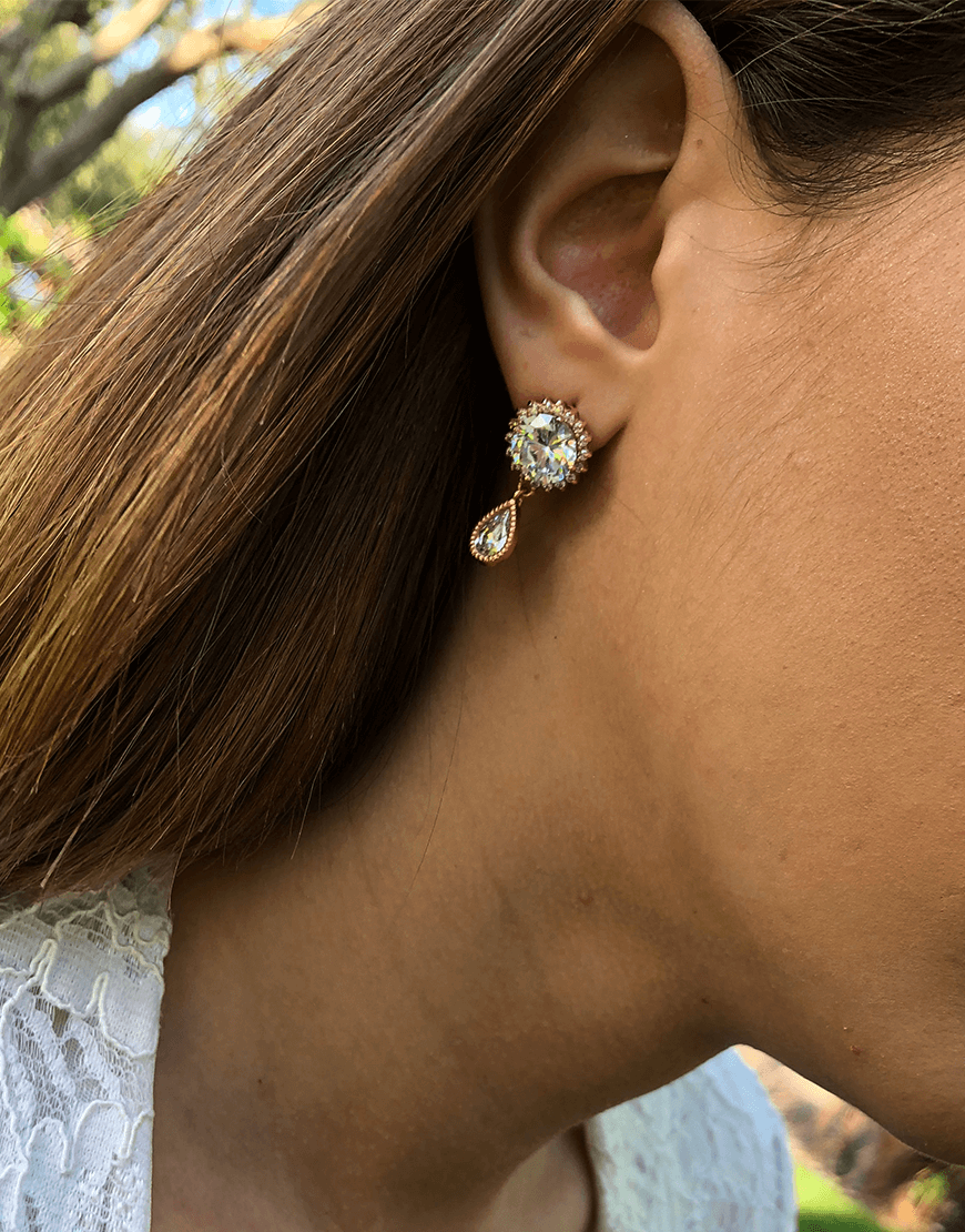 Crystal Peacock Earrings