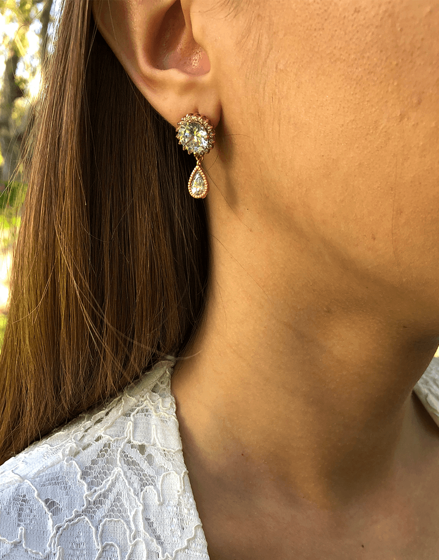 Crystal Peacock Earrings