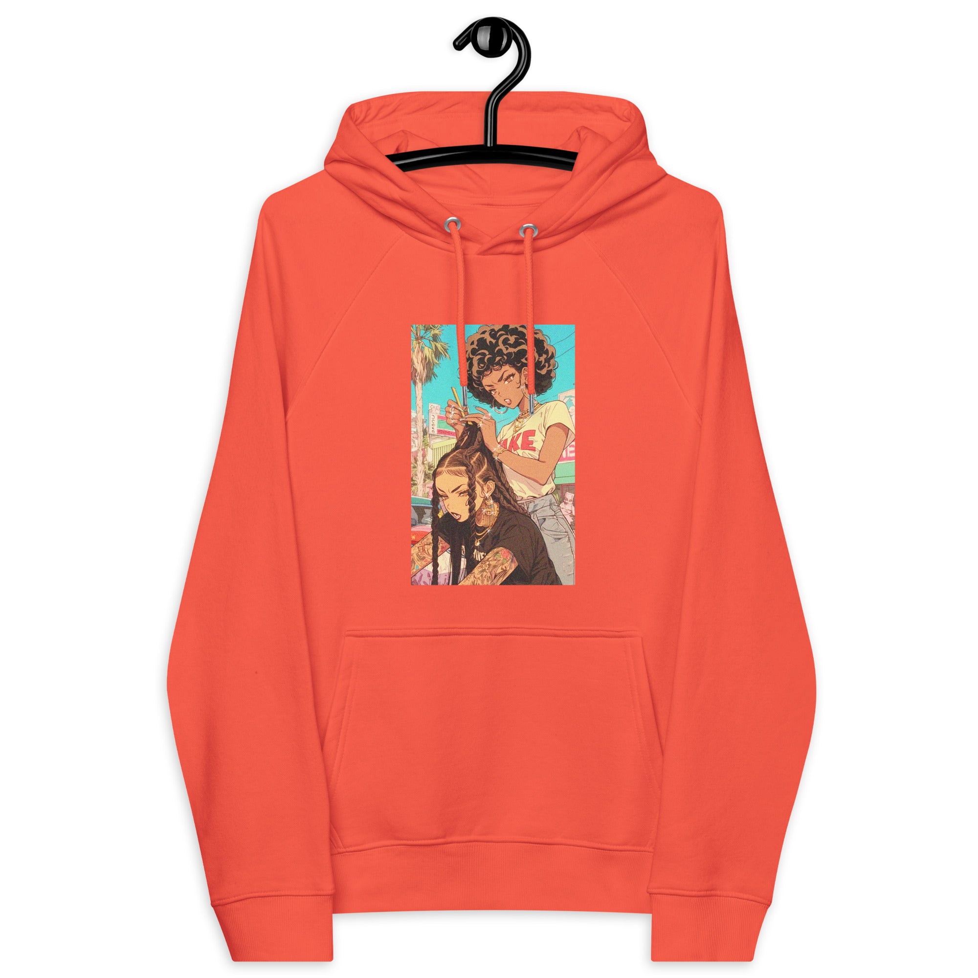 "Street Salon" Unisex eco raglan hoodie