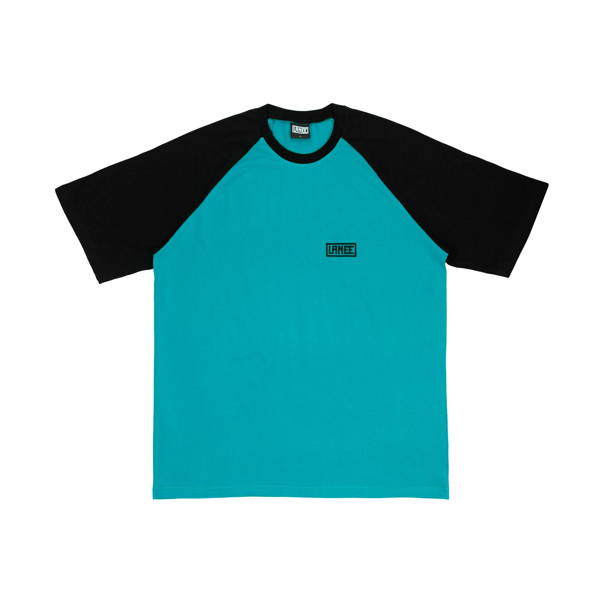 Lanee clothing, T-shirt, PETROL/BLACK RAGLAN TEE