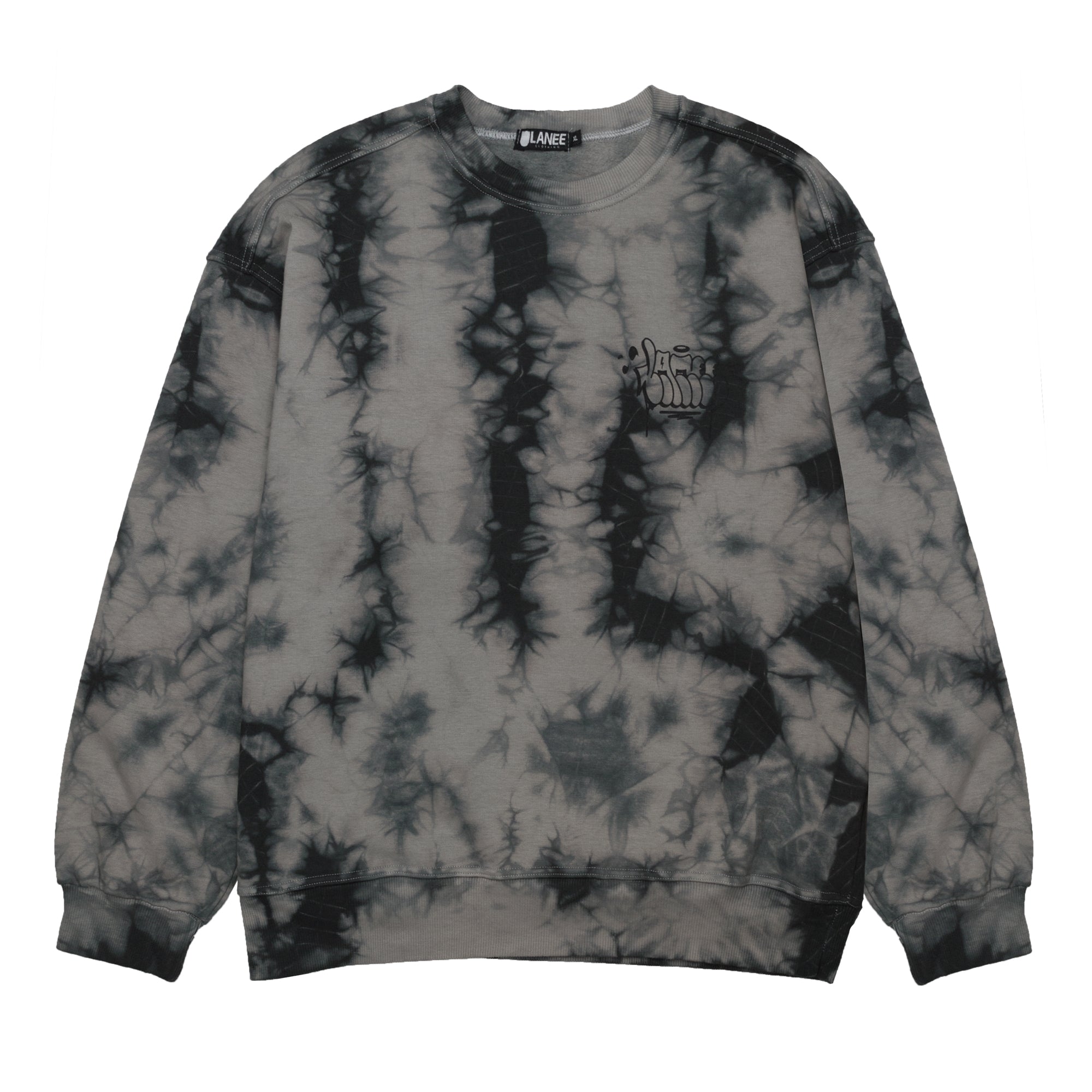 Trying Tie-Dye Oversized Tee - Black & White S