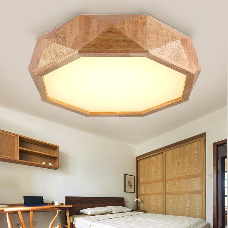 Solid Wood Octagon Ceiling Light Lightestry