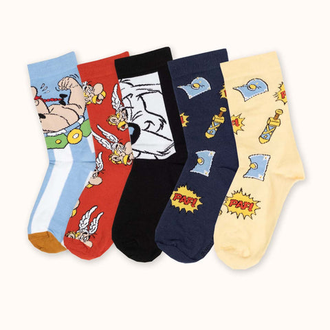 chaussettes asterix obelix idefix comics