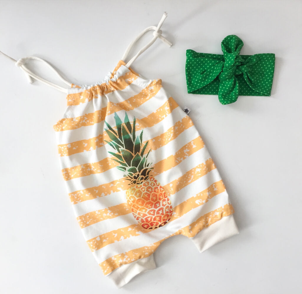 DIY Baby Romper Pineapple Jumper Stripe Colorful