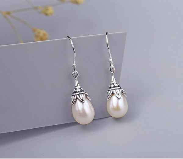 Pretty Handmade Pearl Drop Earrings – LUXYIN
