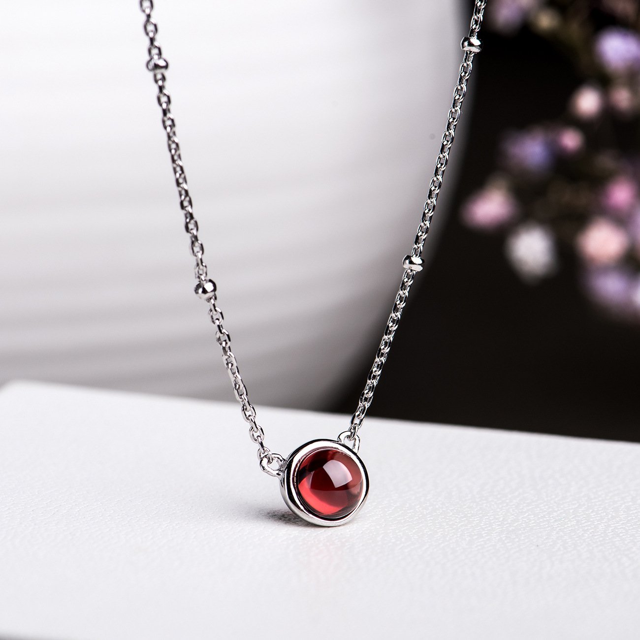 red garnet necklace