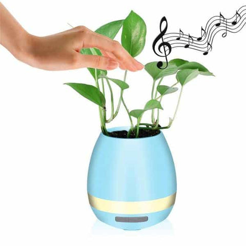 piano music bluetooth flower pot planter