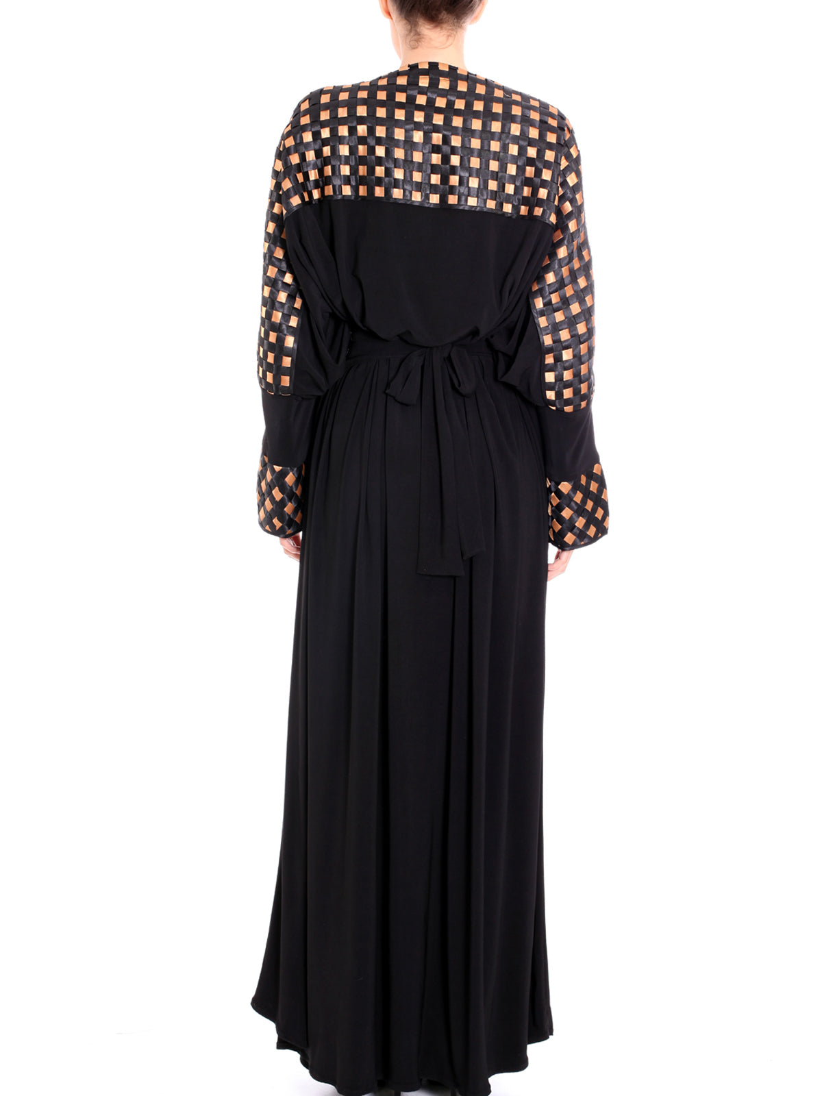 Golden Basket  Weave Abaya  Elilhaam