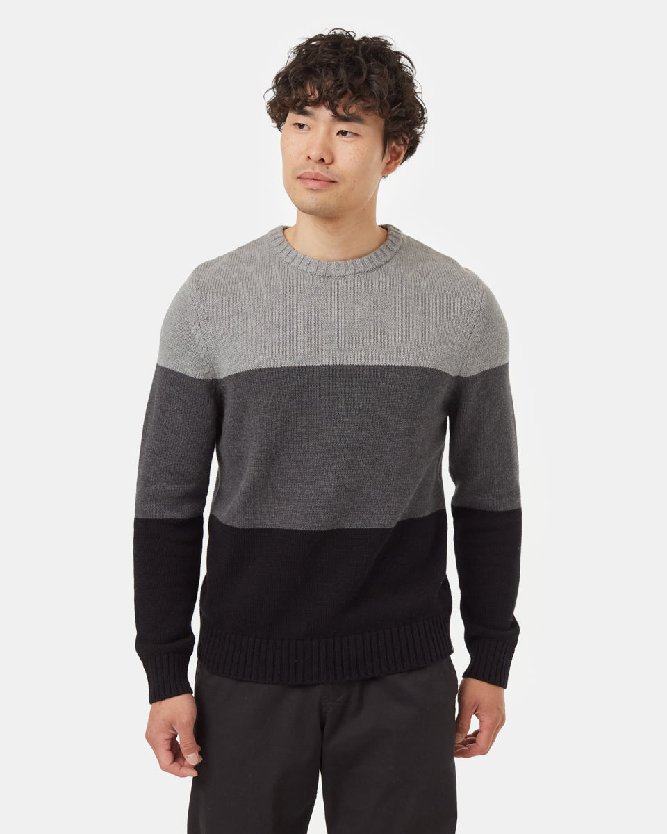 Mens Highline Blocked Crew Sweater | Organic Cotton