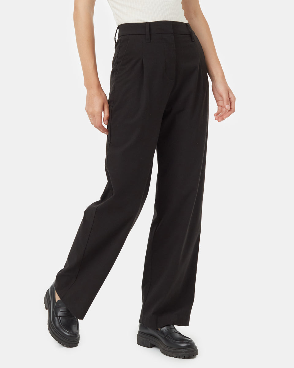 Soft EcoTwill Pleat Front Pant | Recycled Materials