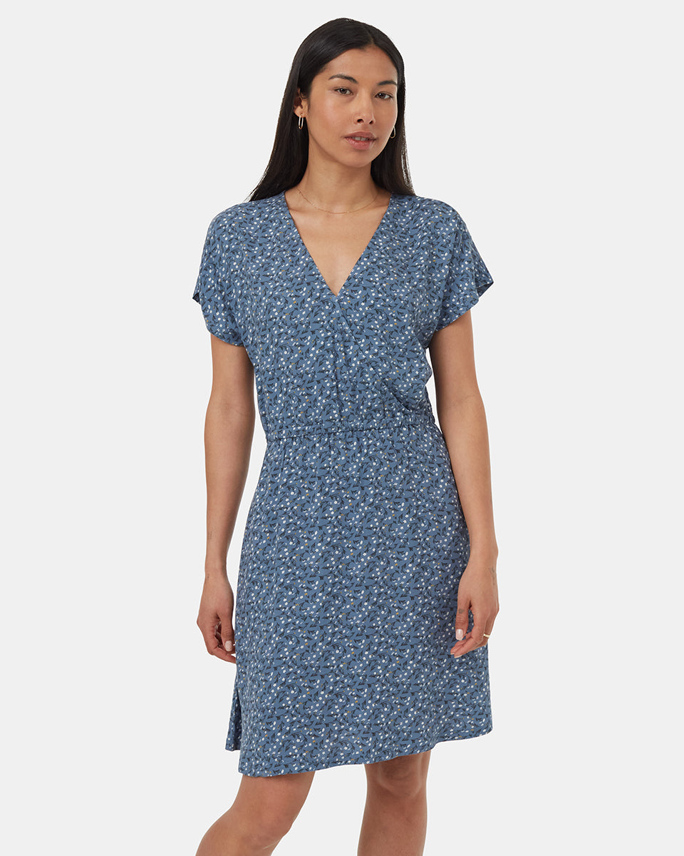 Womens EcoWoven Crepe Wrap Front Dress | ECOVERO -Sustainable Viscose ...