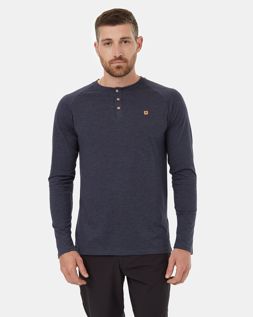 Mens Classic Henley Longsleeve | Recycled Polyester