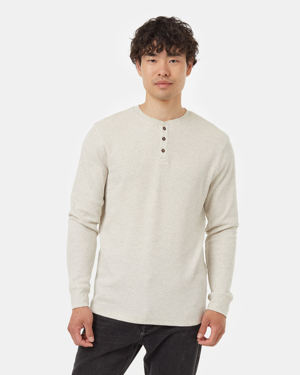 Mens TreeWaffle Henley Longsleeve | Recycled Materials