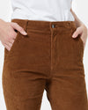 Womens Corduroy Cropped Straight Leg Pant