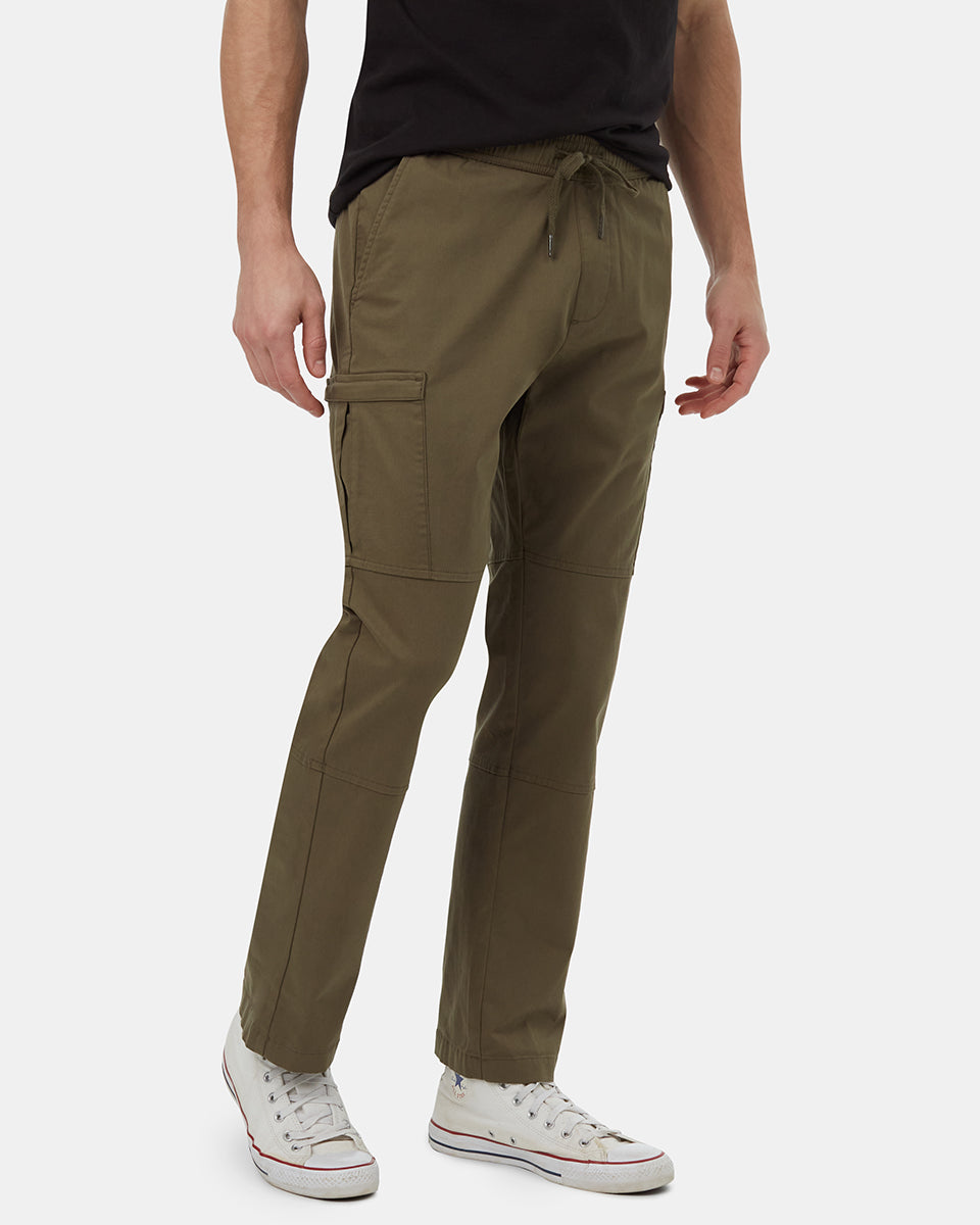 Twill cargo pants in organic cotton