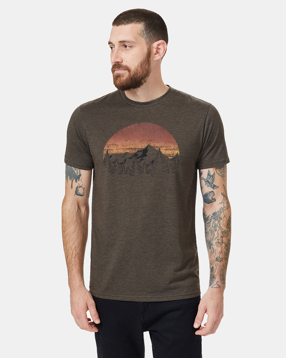 Mens Vintage Sunset T-Shirt | Recycled Polyester