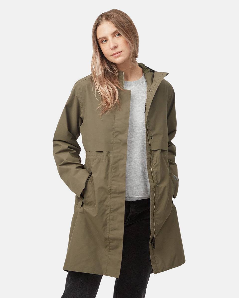 Womens Nimbus Long Rain Jacket | Recycled Polyester