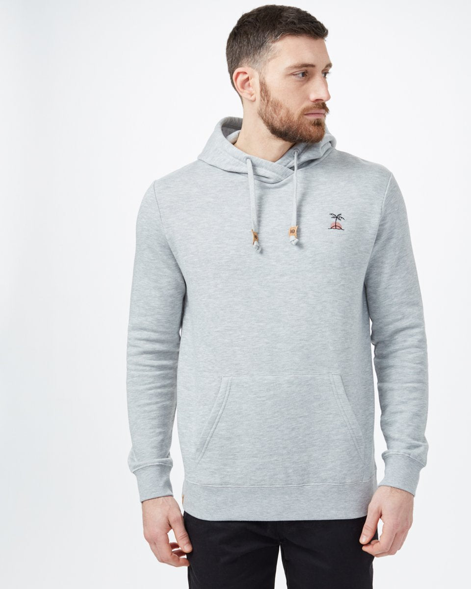Mens Palm Sunset Embroidery Hoodie | Organic Cotton