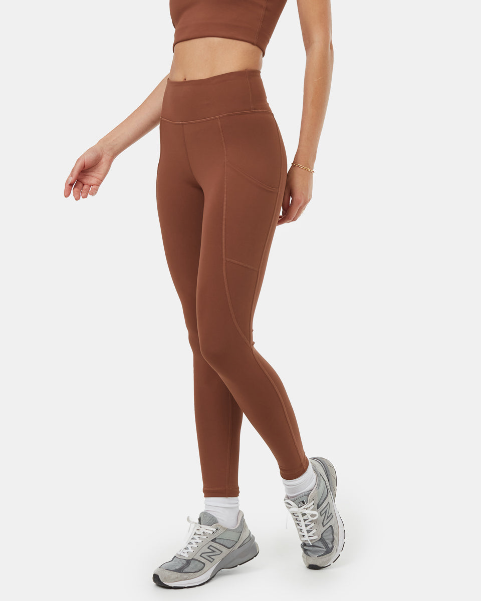 Women's Warm Simplicity Leggings - All in Motion Dark Brown XS 1 ct