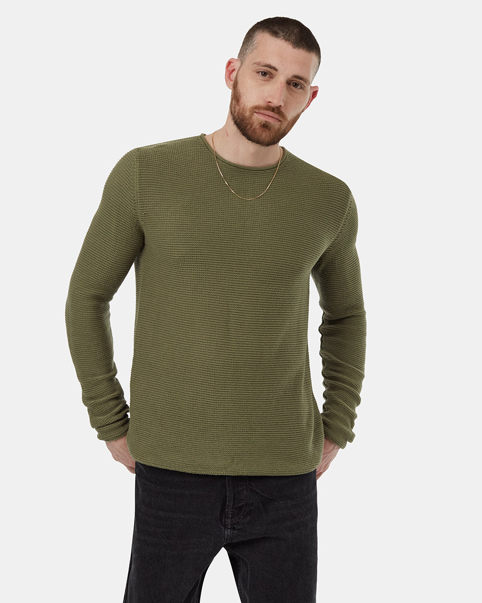 Mens Highline Light Crew Sweater | Organic Cotton