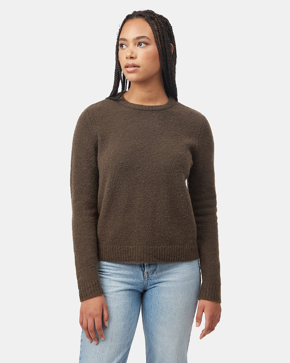 Womens Highline Fuzzy Crew Sweater | 3 Recycled Nylon
