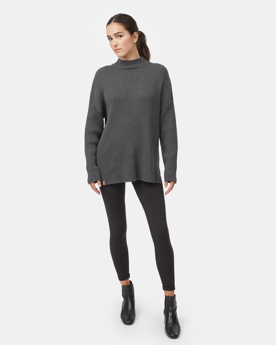 Womens Highline Rib Tunic Sweater