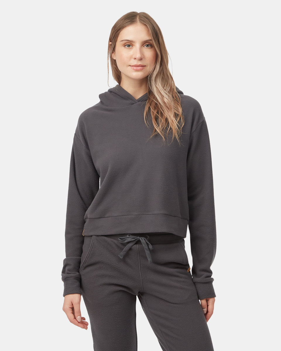 Womens Luxe Cropped Hoodie | Recycled Polyester