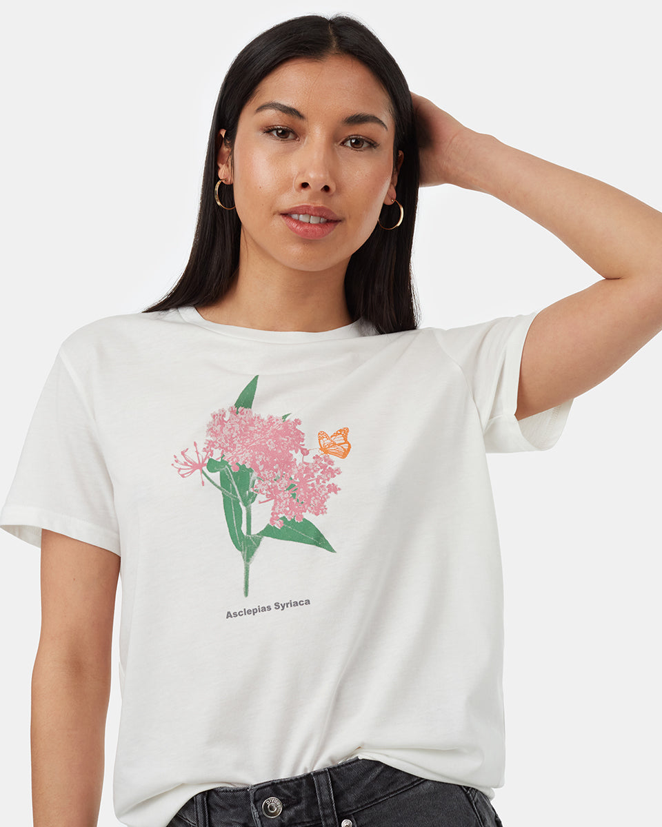 Womens Monarch Botanical T Shirt Recycled Polyester 