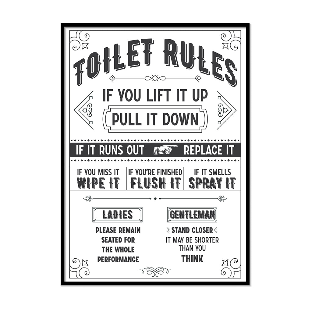Toilet Rules Free Printable