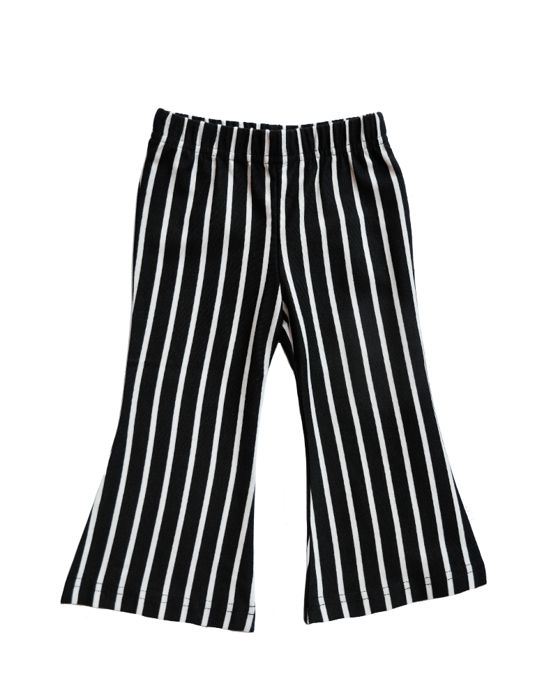 striped bell bottom pants