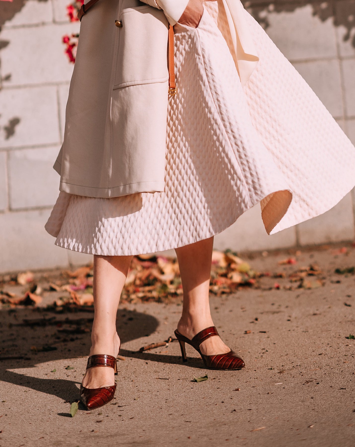 Chic, comfy, carefree elegance — LOVE this pair of croco, pointed toe mules!