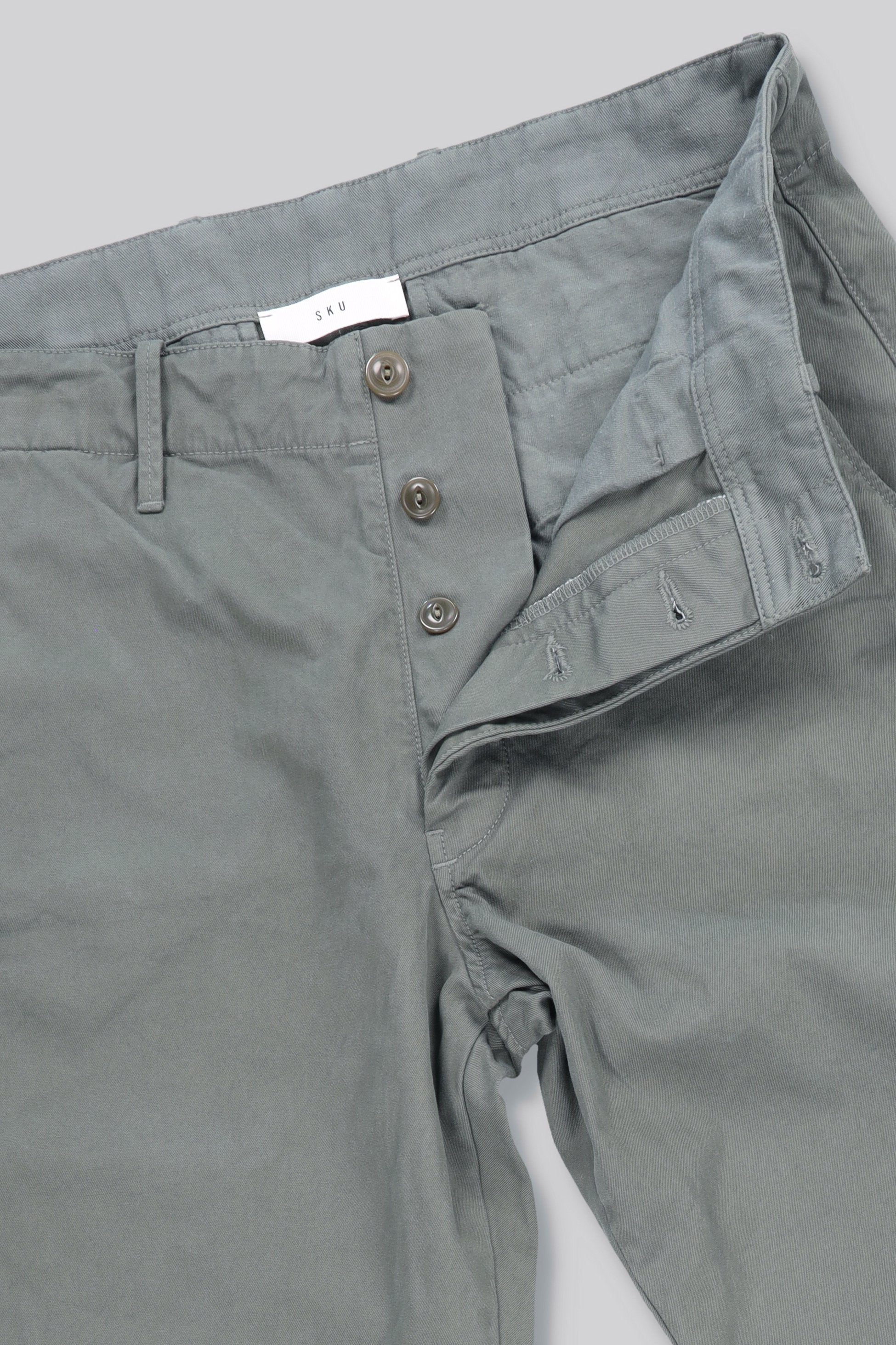 Men's Distressed Button Fly Chino Sage