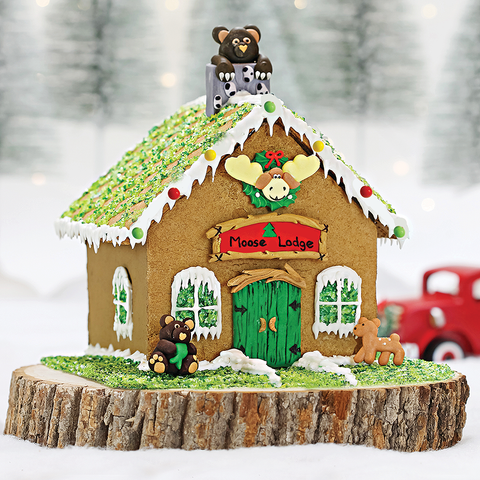 Moose Lodge Designer Gingerbread House Kit by Bakery Bling