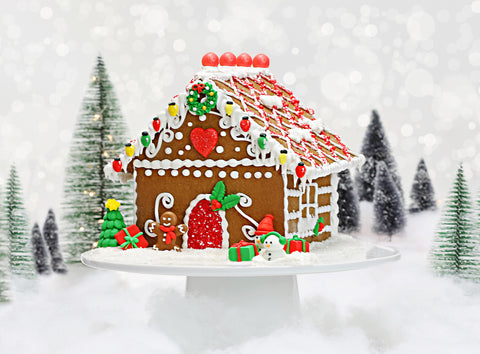 Red Gingerbread House Decorating Kit Bakery Bling Edible Glitter Christmas