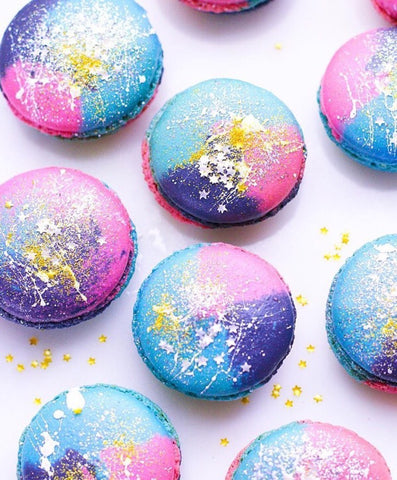 Rainbow Unicorn Magic Macarons: Macarons Decorated with Bakery Bling Safe 100% Edible Gold Glitter Dust