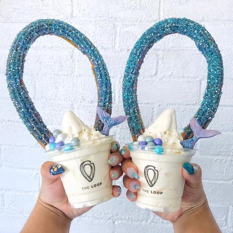 How to make your own Mermaid Churros with BAKERY BLING GLITTERY SUGAR EDIBLE GLITTER SPRINKLES 