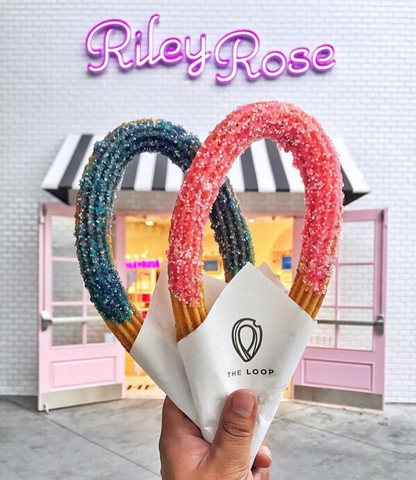 Edible Glitter Churros made with Bakery Bling Glittery Sugar Sprinkles by The Loop Churros and Riley Rose Store
