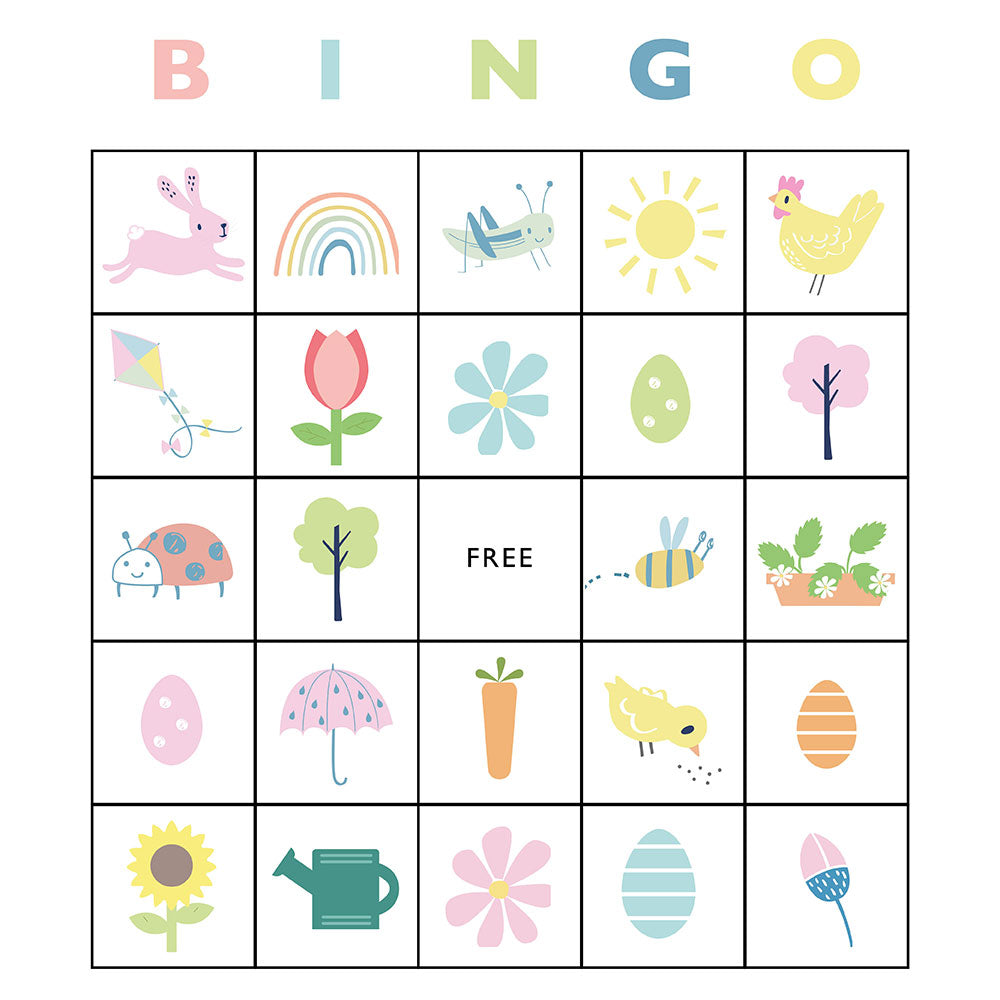 Easter bingo printable for kids