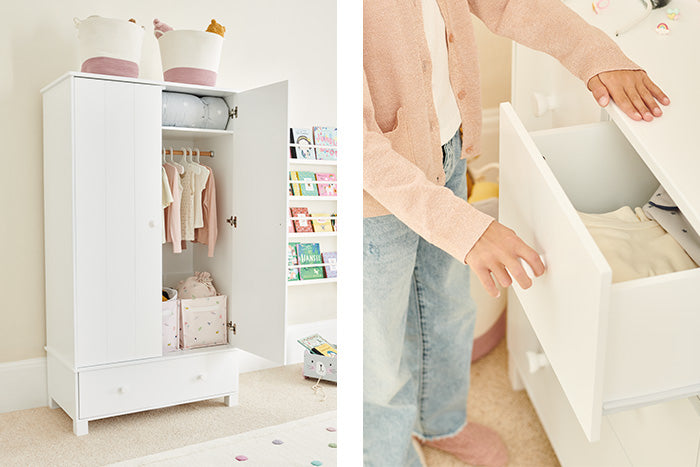 kids' wardrobe and chest of drawers
