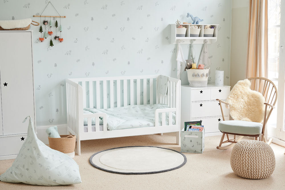 Woodland-themed toddler bedroom