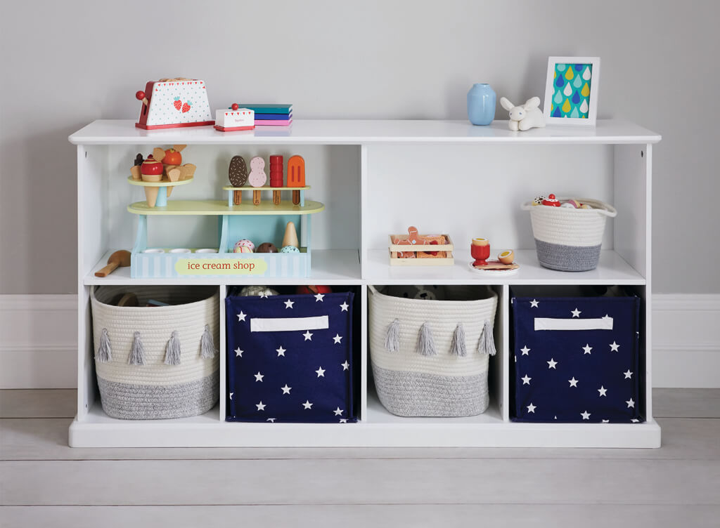 Navy stardust cube storage