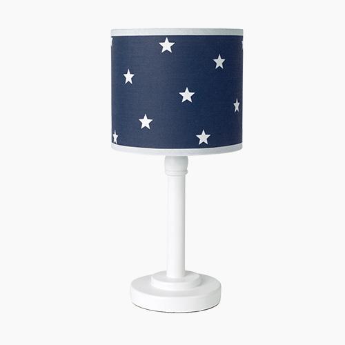 Children's Bedside Lamp, Navy Stardust
